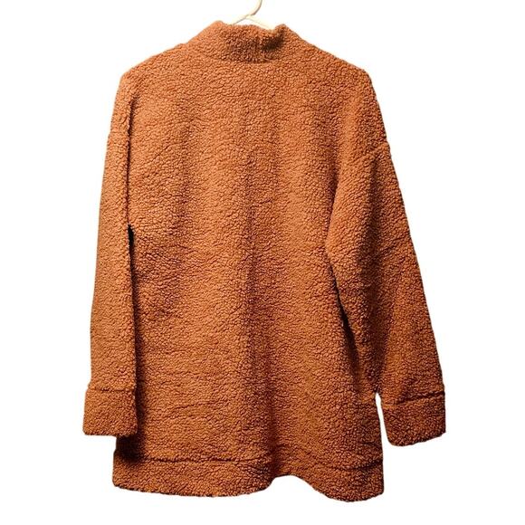 Haven Well Within brown fleece teddy cardigan size small - Picture 2 of 4